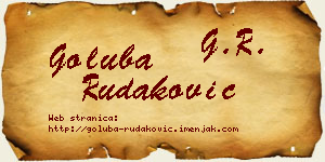 Goluba Rudaković vizit kartica